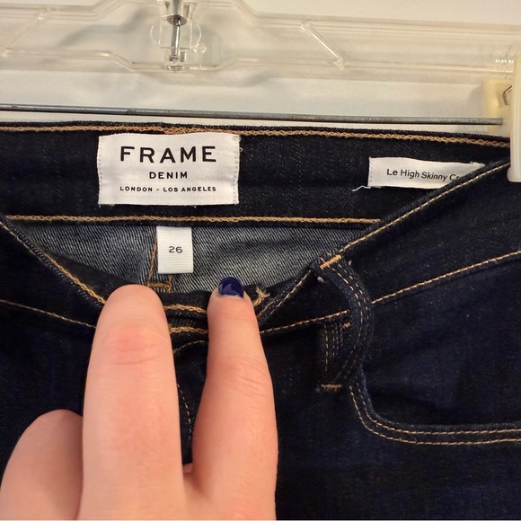 Women’s Frame Denim dark wash Le High skinny crop Jeans - Picture 6 of 8